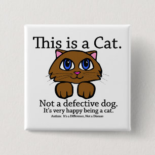 Badge Carré 5 Cm C'est un chat
