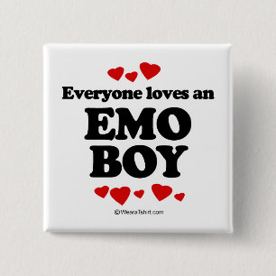 Badge Carré 5 Cm Chacun aime un garçon d'Emo