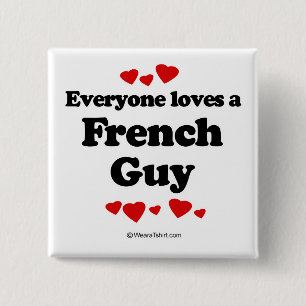 Badge Carré 5 Cm Chacun aime un type français