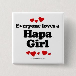 Badge Carré 5 Cm Chacun aime une fille de Hapa