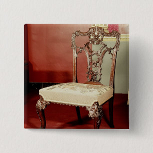 Badge Carré 5 Cm Chaise, conception de "directeur" de Chippendale,