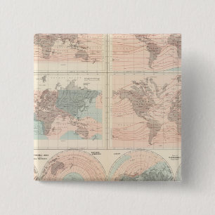 Badge Carré 5 Cm Chaleur dans le monde