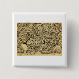 Badge Carré 5 Cm Chambre malade_par Brian Benson