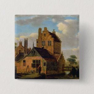 Badge Carré 5 Cm Chambres de brique