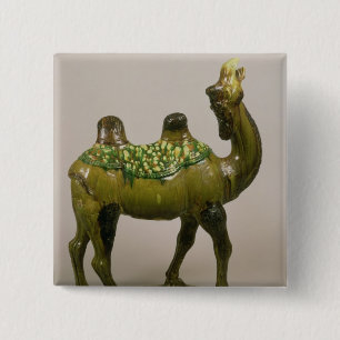 Badge Carré 5 Cm Chameau pleurant chinois de poterie