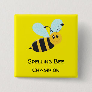 Badge Carré 5 Cm Champion de l'épellation