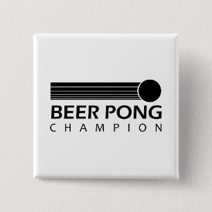 Badge Carré 5 Cm Champion de puanteur de bière