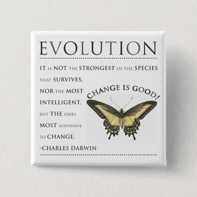 Badge Carré 5 Cm Changement d'évolution (Devant)