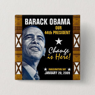 Badge Carré 5 Cm Changez est ici ! (Kente)