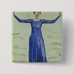 Badge Carré 5 Cm Chanson dans la distance, 1914