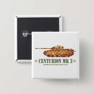 Badge Carré 5 Cm Char Centurion MK 3 britannique MBT de la guerre f