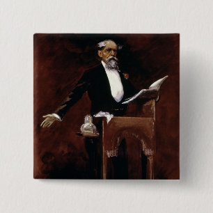 Badge Carré 5 Cm Charles Dickens