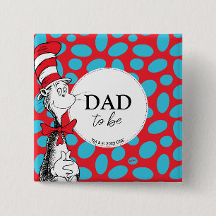 Badge Carré 5 Cm Chat dans le Casquette   Papa
