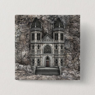 Badge Carré 5 Cm Château
