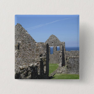 Badge Carré 5 Cm Château de Dunluce près de Bushmills et Portrush,
