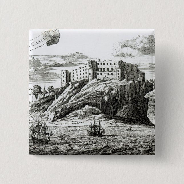 Badge Carré 5 Cm Château de Dunnottar (Devant)