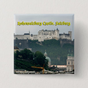Badge Carré 5 Cm Château de Hohensalzburg, Salzbourg, Autriche