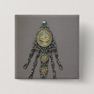 Badge Carré 5 Cm Châtelaine, fin du 18ème siècle