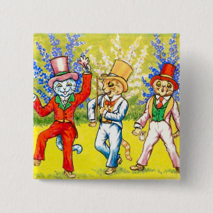 Badge Carré 5 Cm Chats dansants