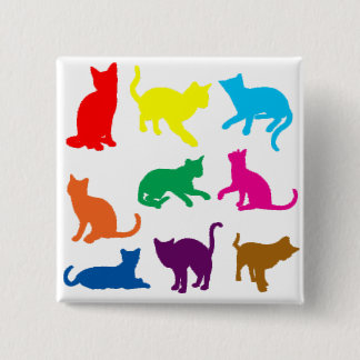 Badge Carré 5 Cm Chats LGBT