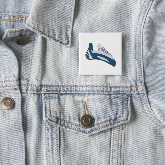 Badge Carré 5 Cm Chaussures Escalades (En situation)