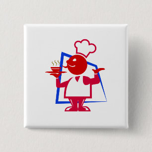 Badge Carré 5 Cm Chef