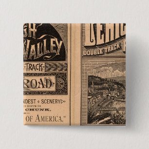 Badge Carré 5 Cm Chemin de fer de Lehigh Valley