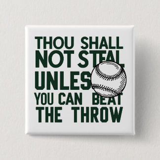 Badge Carré 5 Cm Chemise Humour volante de baseball