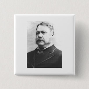 Badge Carré 5 Cm Chester A. Arthur 21e Président