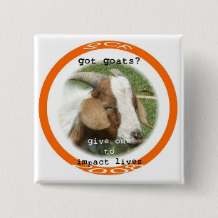 Badge Carré 5 Cm chèvre obtenue