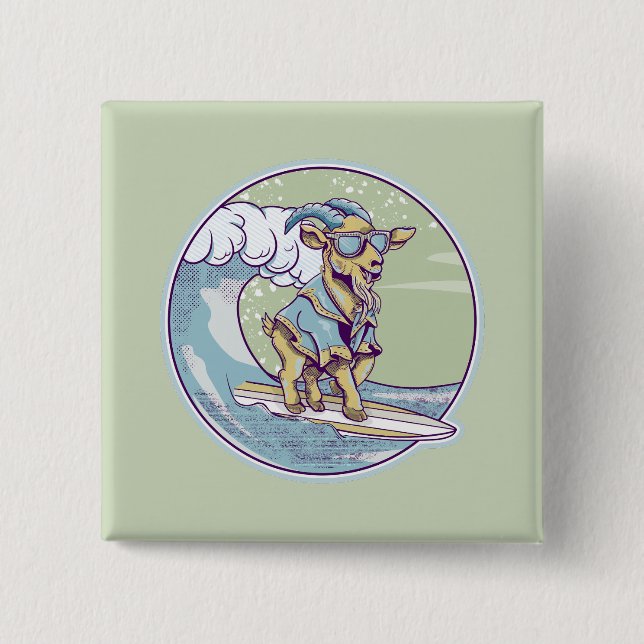 Badge Carré 5 Cm Chèvre surf (Devant)