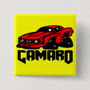 Badge Carré 5 Cm Chevrolet Camaro SS