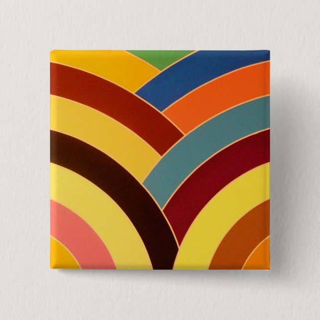 Badge Carré 5 Cm chevron chic et design (Devant)