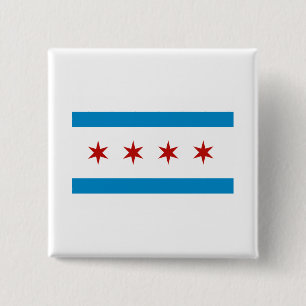 BADGE CARRÉ 5 CM CHICAGO