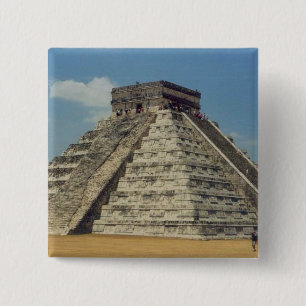 Badge Carré 5 Cm Chichen Itza