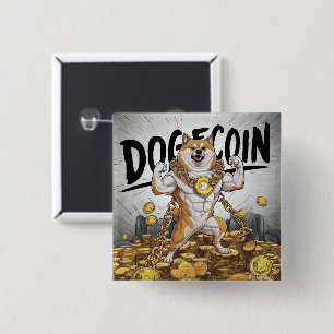 Badge Carré 5 Cm Chien de chien