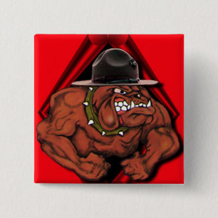 Badge Carré 5 Cm Chien de diable d'usmc