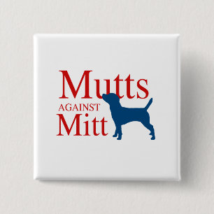 Badge Carré 5 Cm Chiens contre le gant