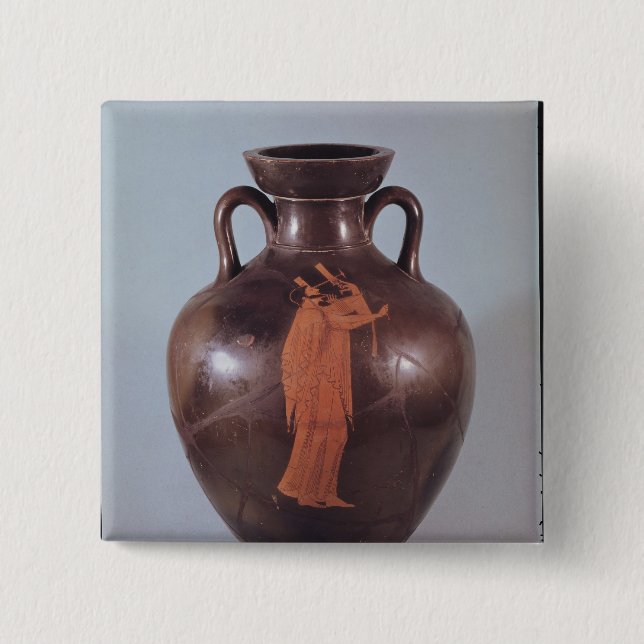 Badge Carré 5 Cm Chiffre rouge amphora de grenier (Devant)