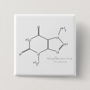 Badge Carré 5 Cm Chimie de chocolat