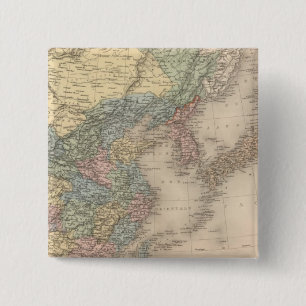 Badge Carré 5 Cm Chine et Corée