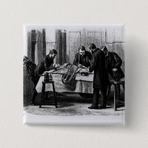 Badge Carré 5 Cm Chirurgie antiseptique, 1882