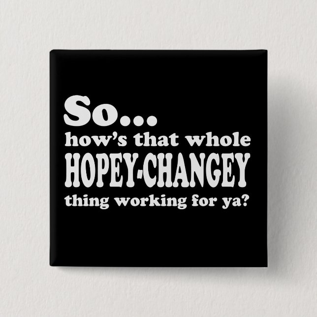 Badge Carré 5 Cm Chose de Hopey-Changey (Devant)