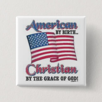 Badge Carré 5 Cm Chrétien Etats-Unis