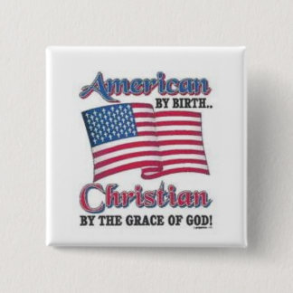 Badge Carré 5 Cm chrétien Etats-Unis