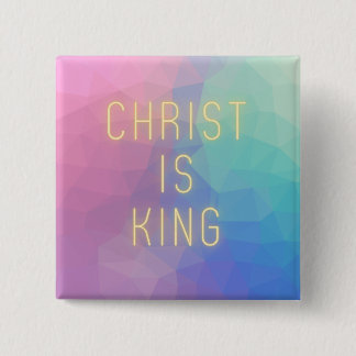 Badge Carré 5 Cm Christ moderne est roi