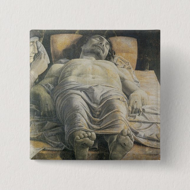 Badge Carré 5 Cm Christ mort (Devant)