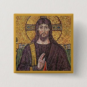 Badge Carré 5 Cm Christianisme
