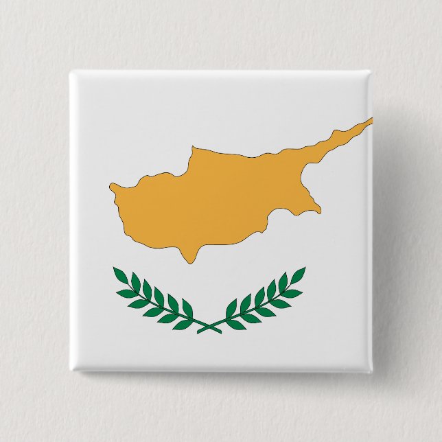 Badge Carré 5 Cm Chypre (Devant)
