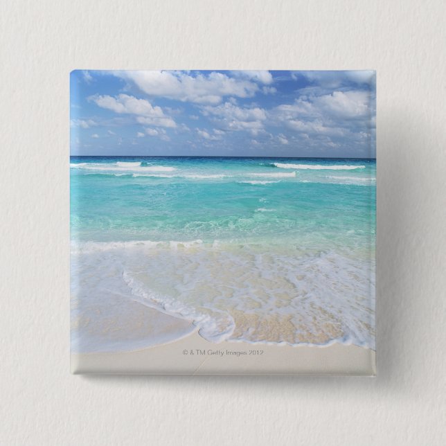 Badge Carré 5 Cm Ciel bleu et mer 13 (Devant)